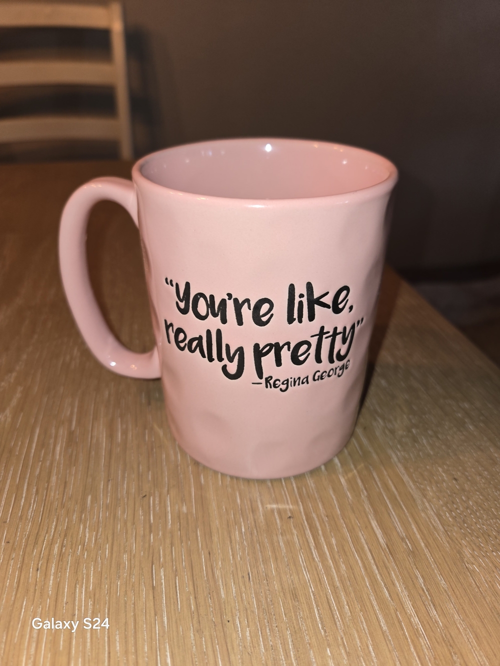 Mean Girls Pink Ceramic Quote Mug - You're Like Really Pretty Regina George - Picture 3 of 4
